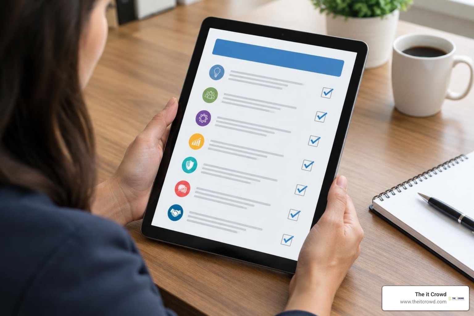 agency evaluation criteria checklist on a tablet agency evaluation criteria checklist on a tablet