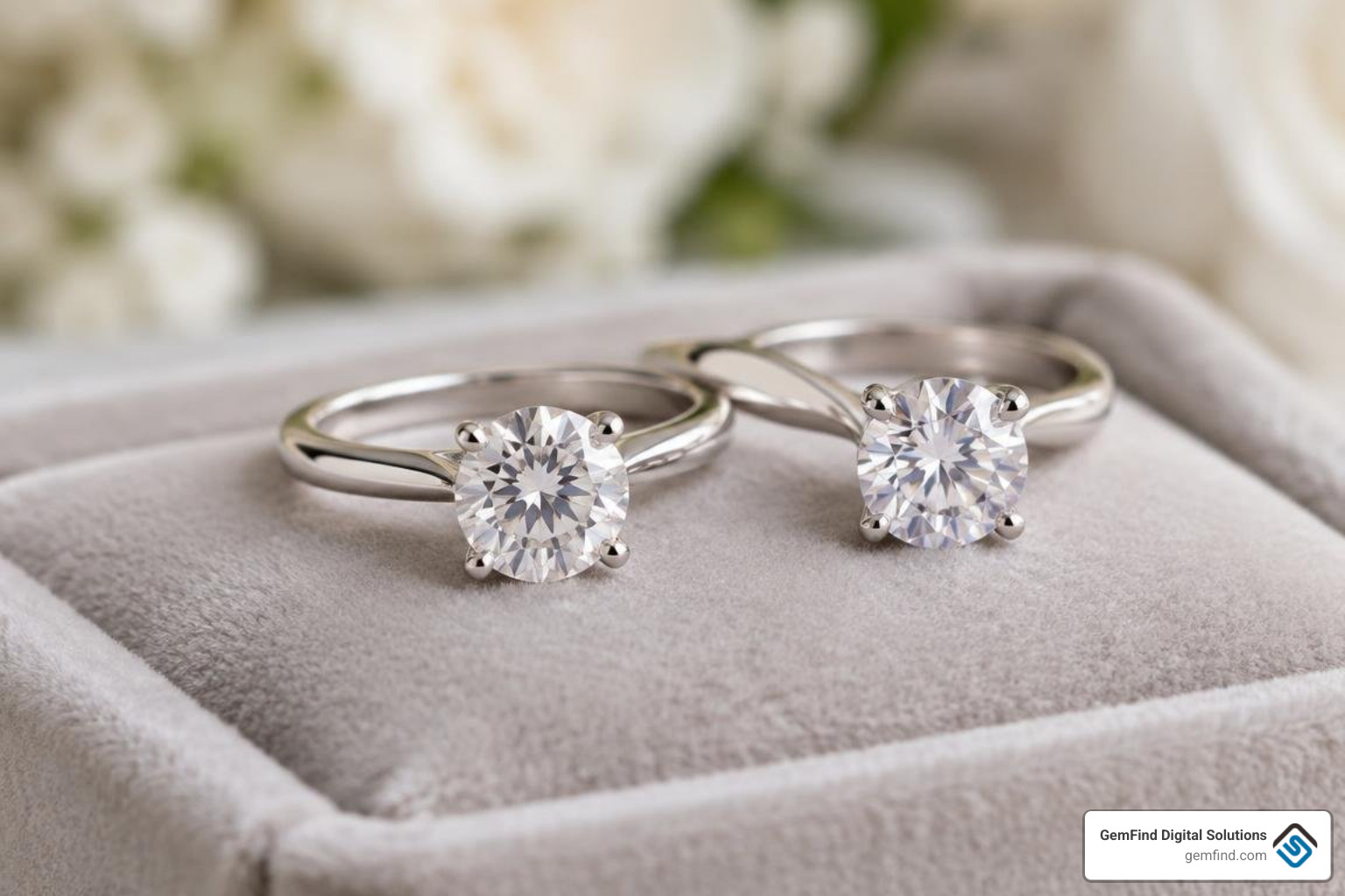 diamond and moissanite bridal sets