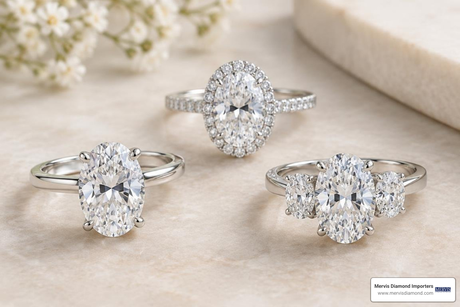 Various ring settings featuring a 2ct oval lab diamond Various ring settings featuring a 2ct oval lab diamond