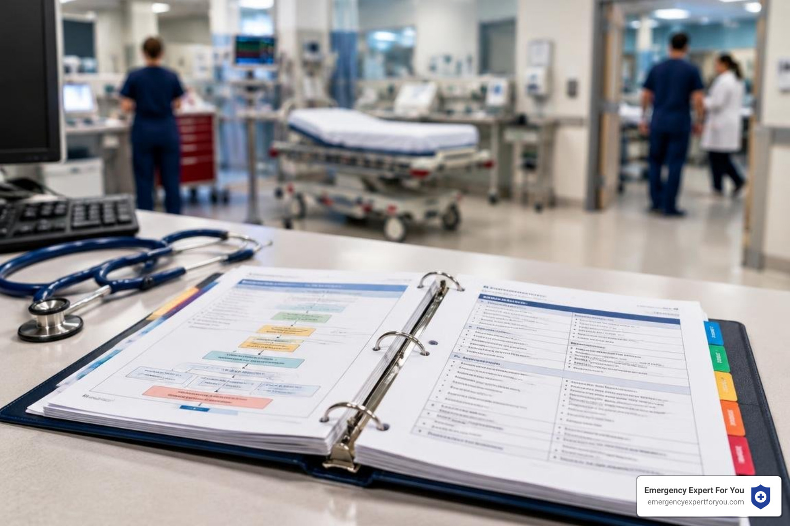 clinical guidelines and diagnostic protocols binder in emergency department