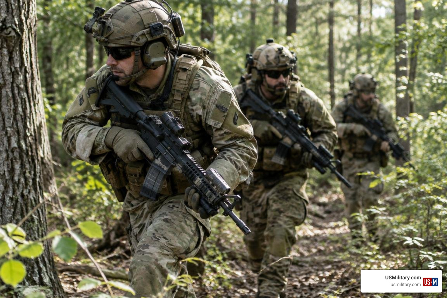 United States Army special operations soldiers in tactical gear