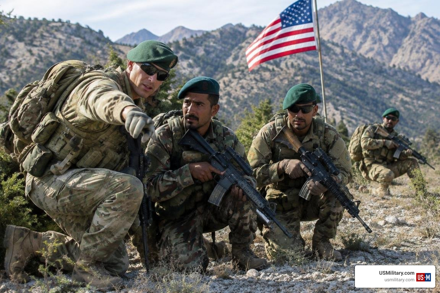 U.S. Army Green Berets training with partner forces U.S. Army Green Berets training with partner forces