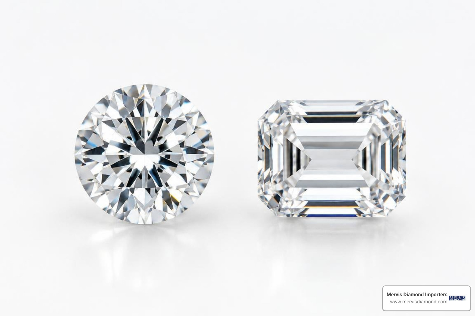 Side-by-side loose lab diamonds displaying cut precision and clarity