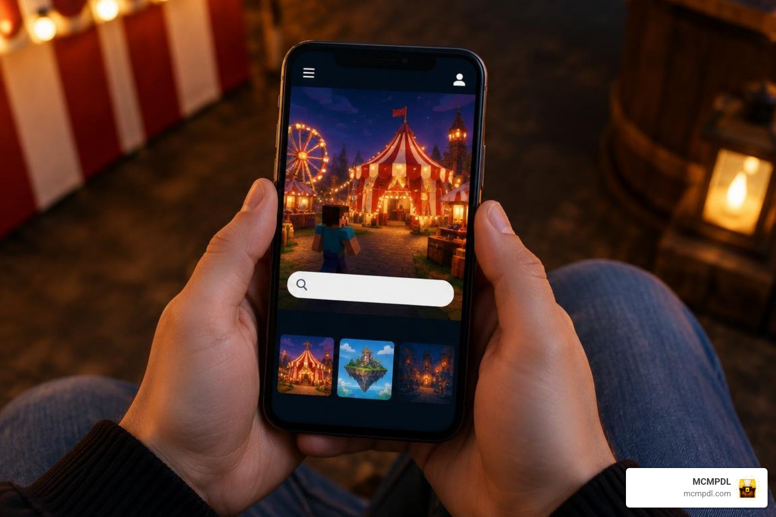 Search bar navigation on content hub