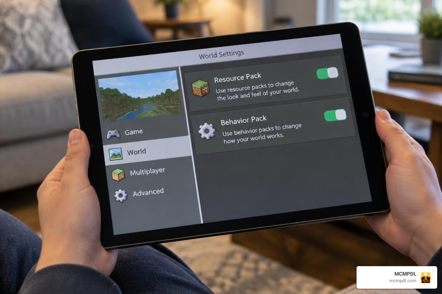Minecraft Bedrock world settings menu Minecraft Bedrock world settings menu
