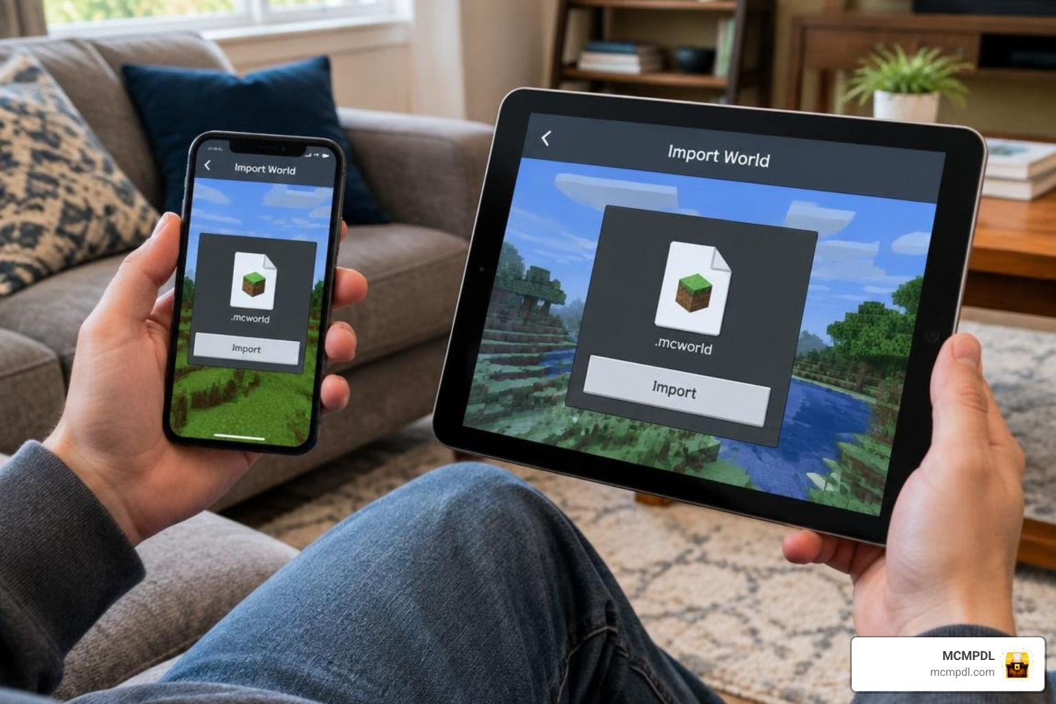 Importing mcworld file on mobile and PC