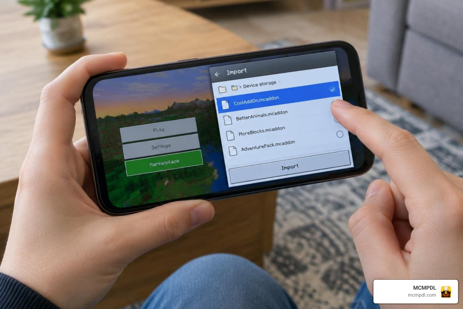 Importing mcaddon files into Minecraft Bedrock storage