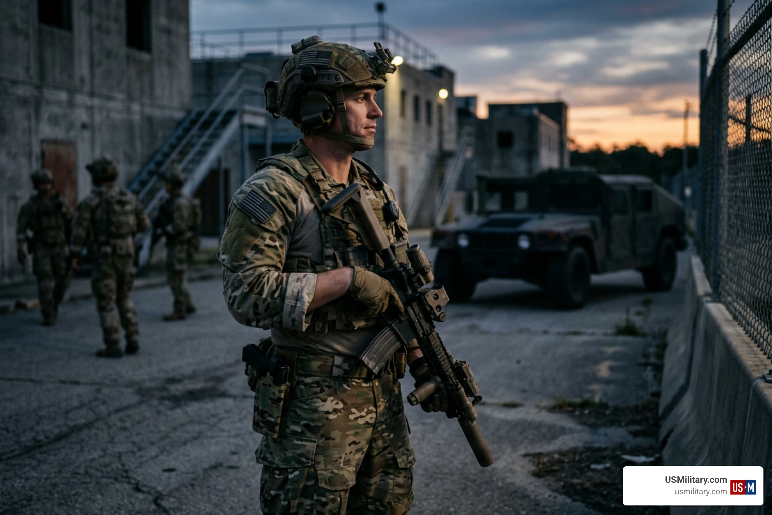 United States Army special operations soldier in modern gear United States Army special operations soldier in modern gear