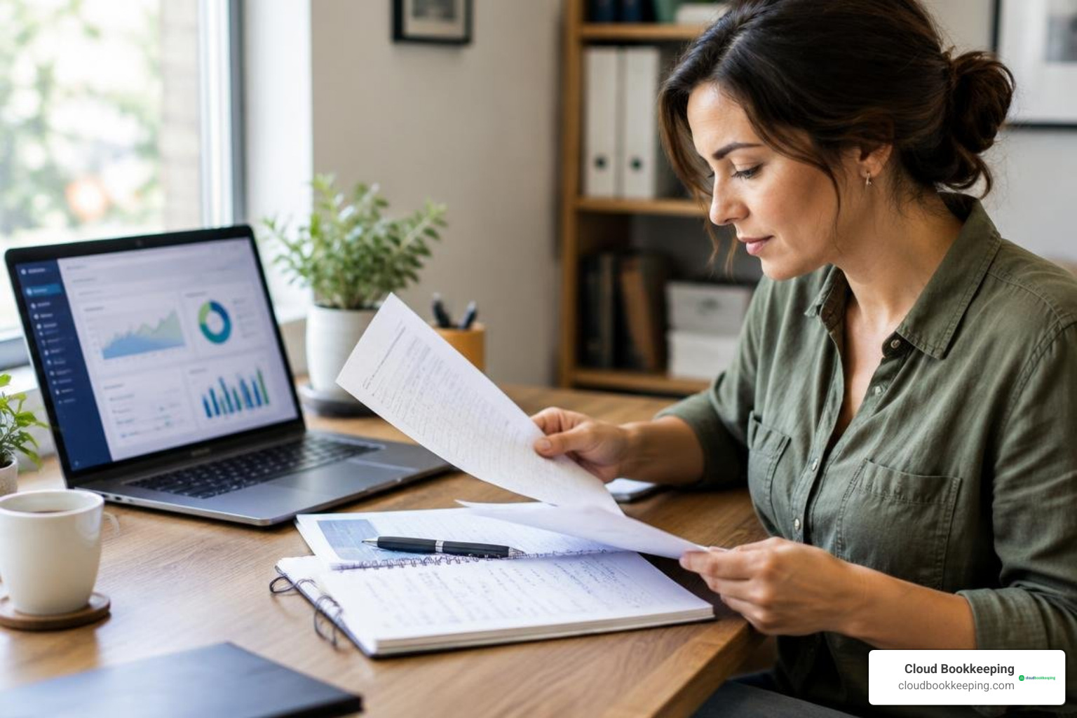Bookkeeper reviewing contractor payment reports and account mappings while troubleshooting 1099 e-filing errors