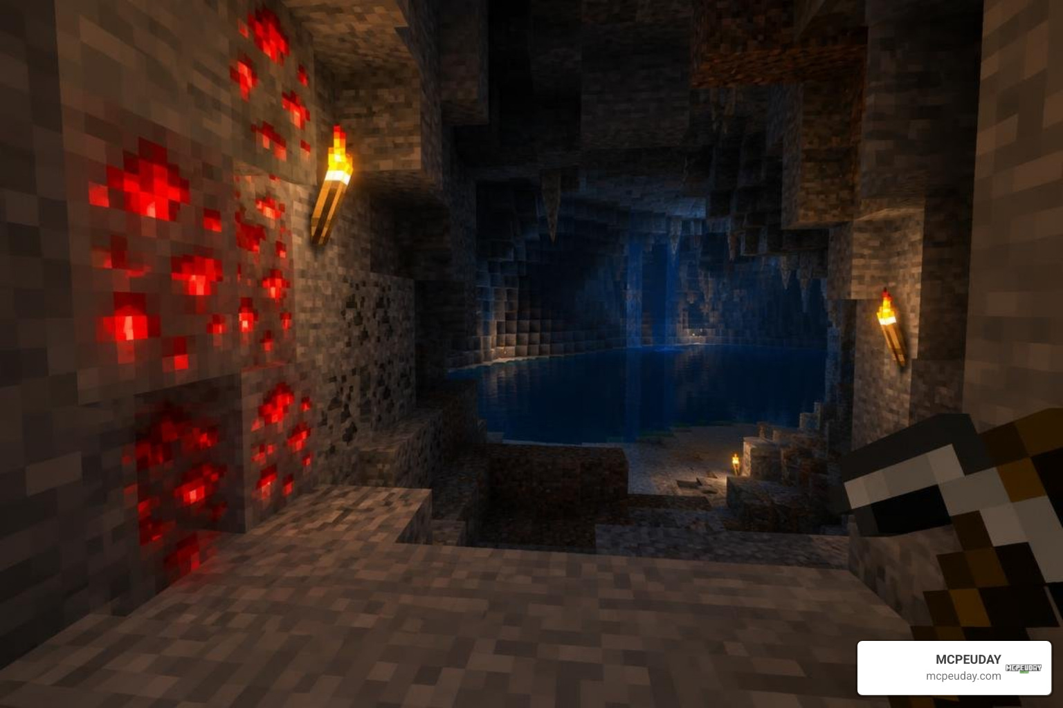 Minecraft Bedrock freecam cave view