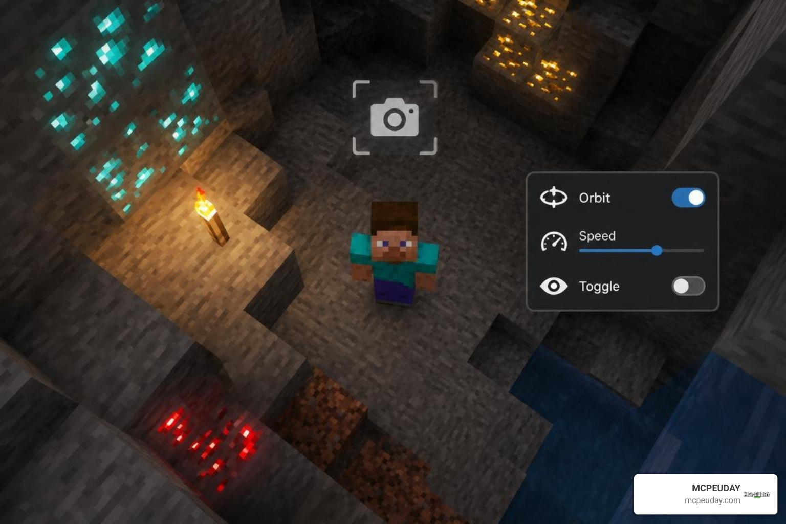 FreecamBE user interface and camera controls