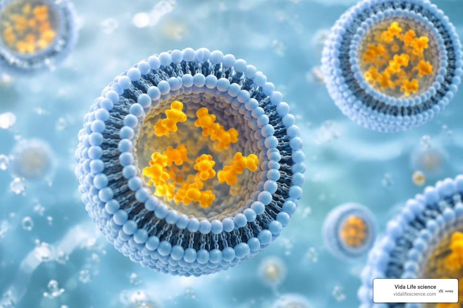 phospholipid bilayer vesicles encapsulating curcumin molecules
