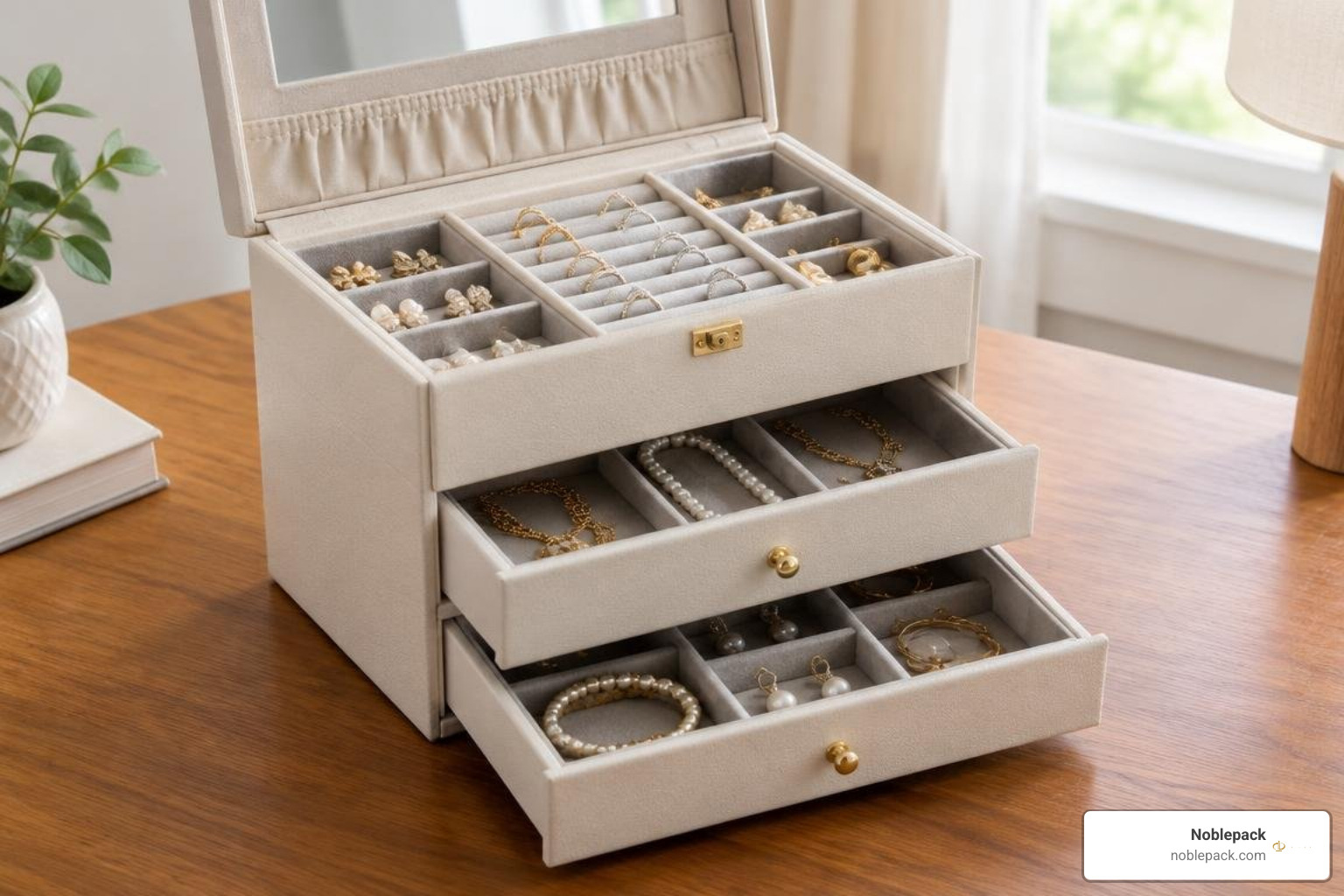 multi-tier compartmentalized storage box