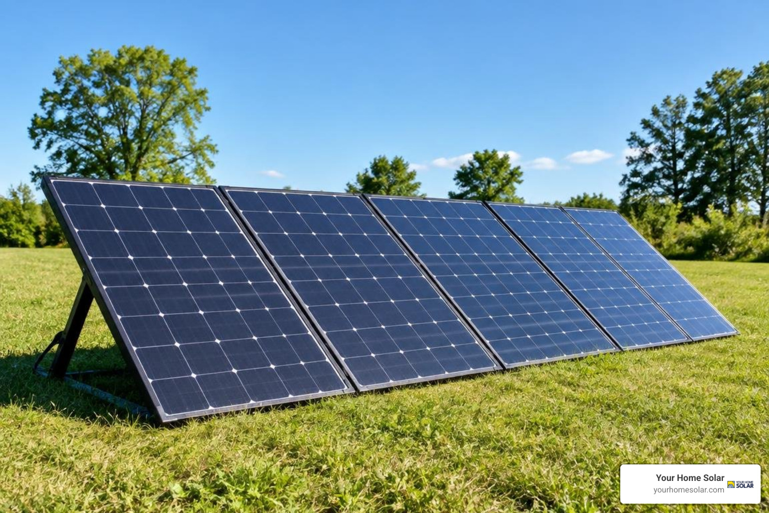 foldable monocrystalline solar panels capturing bright morning sun outdoors foldable monocrystalline solar panels capturing bright morning sun outdoors