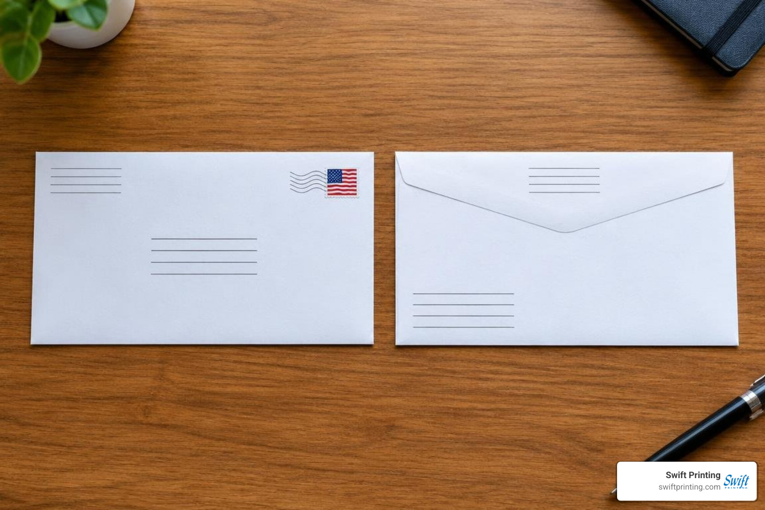 Comparison between USPS and Royal Mail envelope layouts