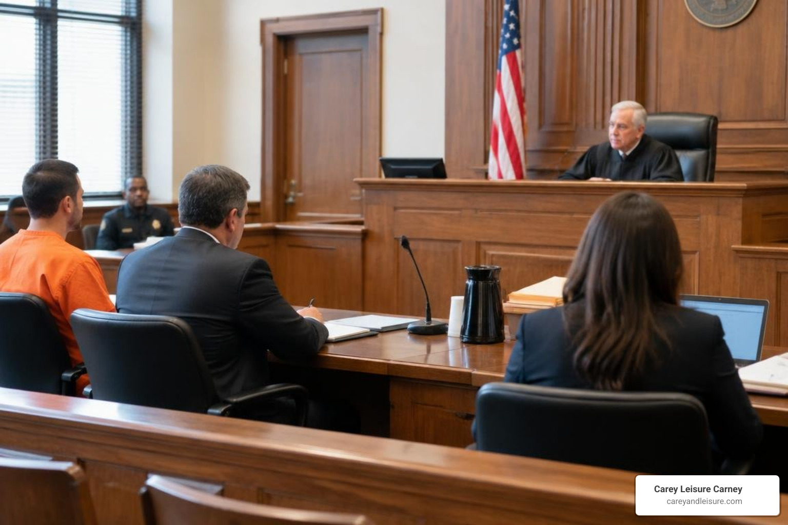 Florida courtroom during a criminal hearing