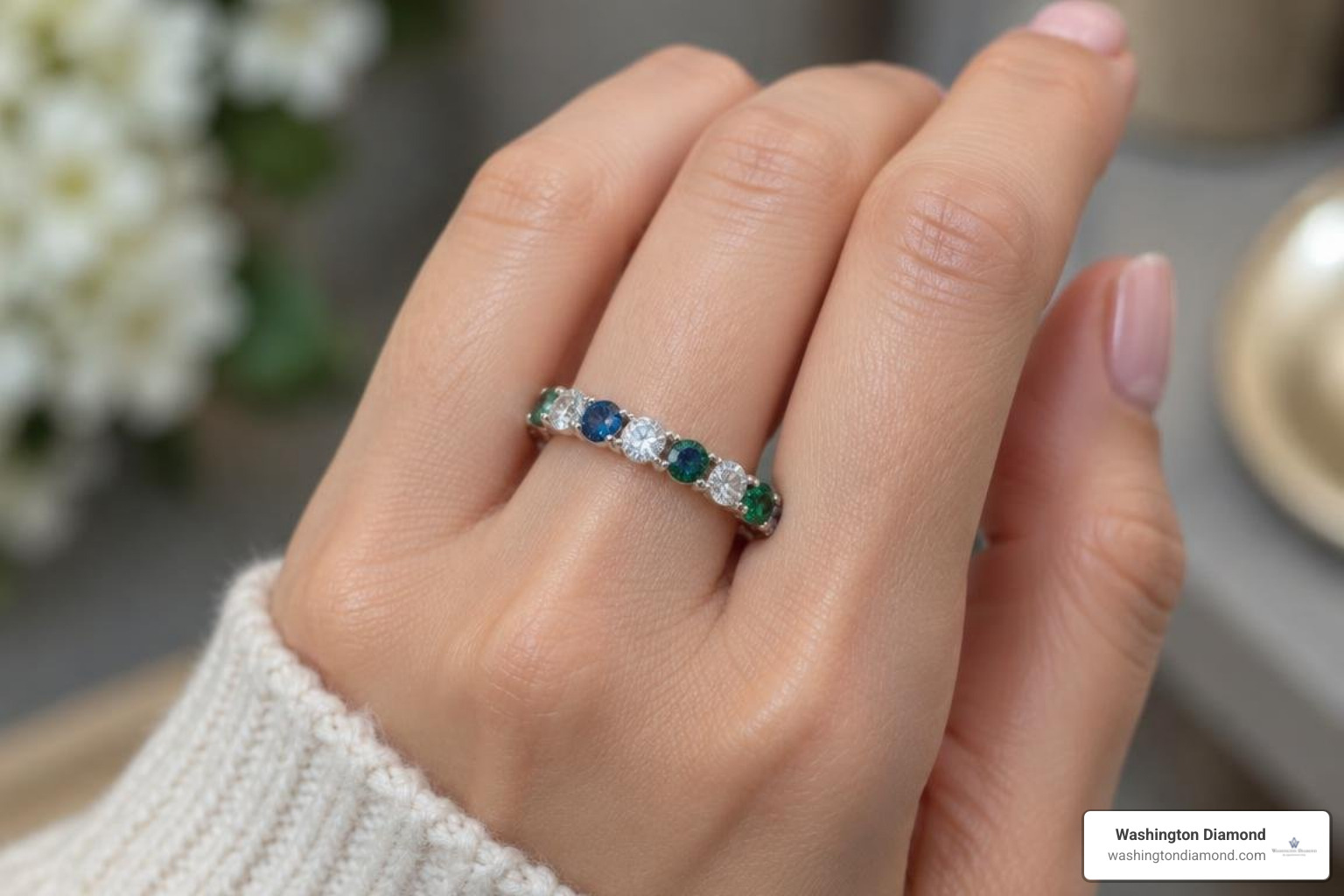 diamond and gemstone eternity rings for women diamond and gemstone eternity rings for women