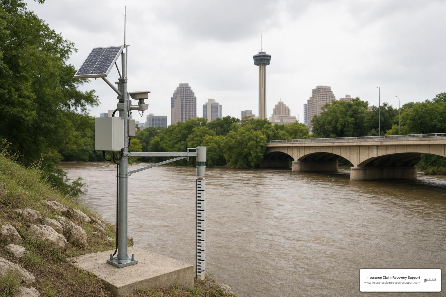 San Antonio flood water gauge monitoring station