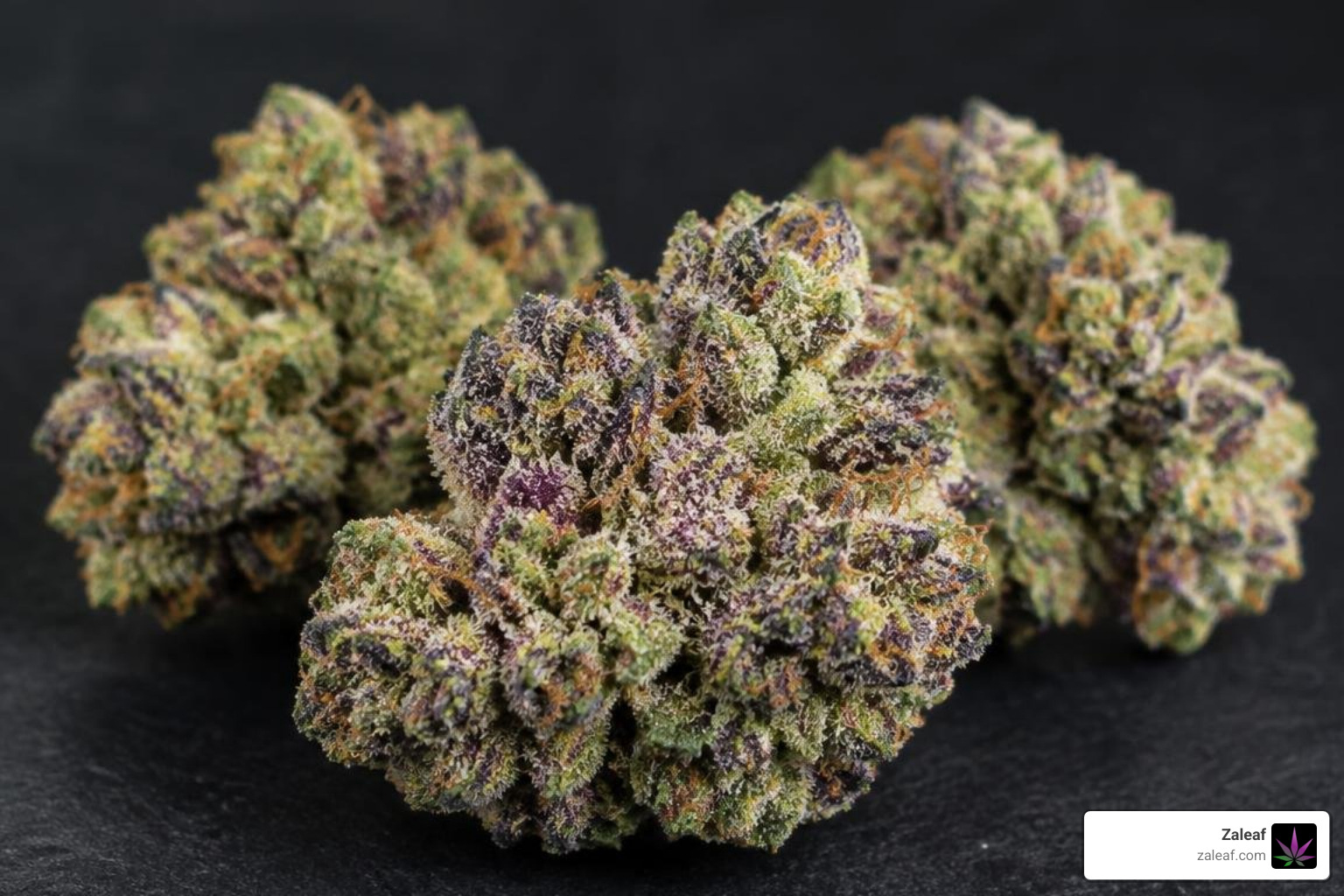 showcase of vibrant high potency cannabis buds