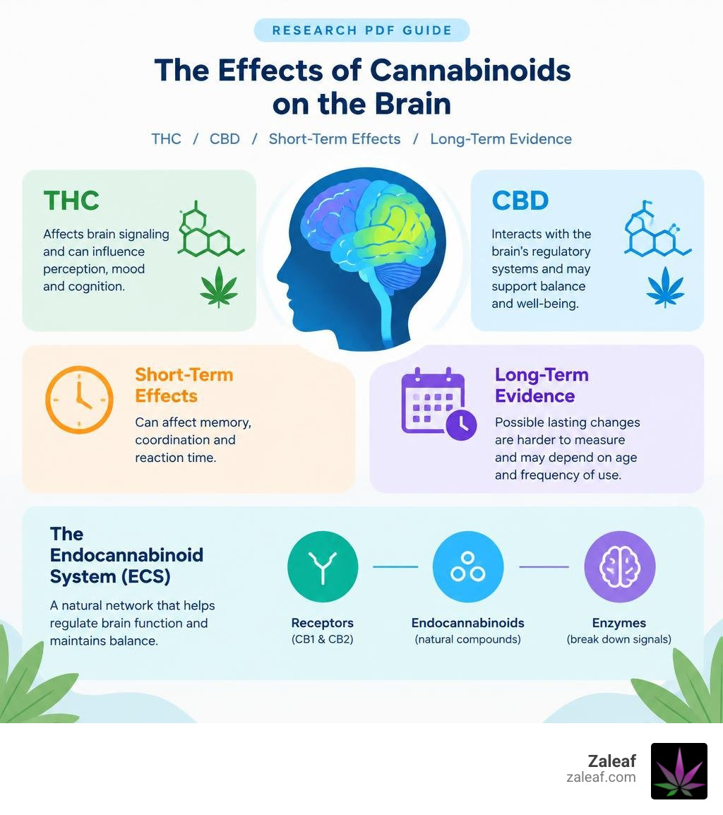 Research PDF guide covering THC, CBD, short-term effects, and long-term evidence infographic Research PDF guide covering THC, CBD, short-term effects, and long-term evidence infographic