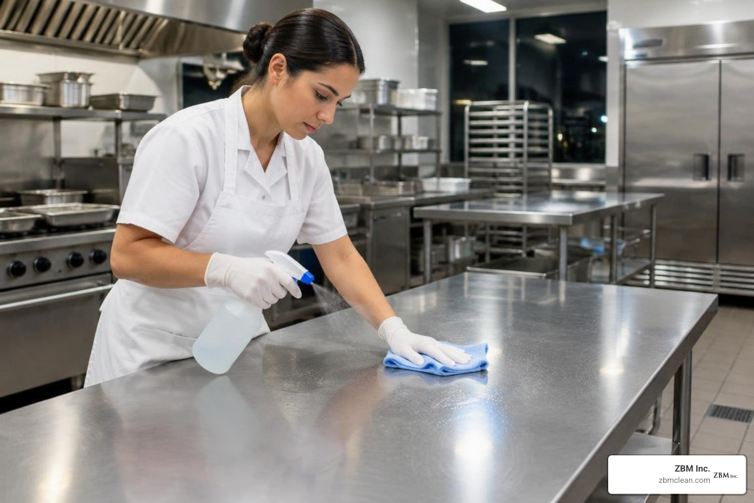 technician sanitizing commercial food prep equipment technician sanitizing commercial food prep equipment