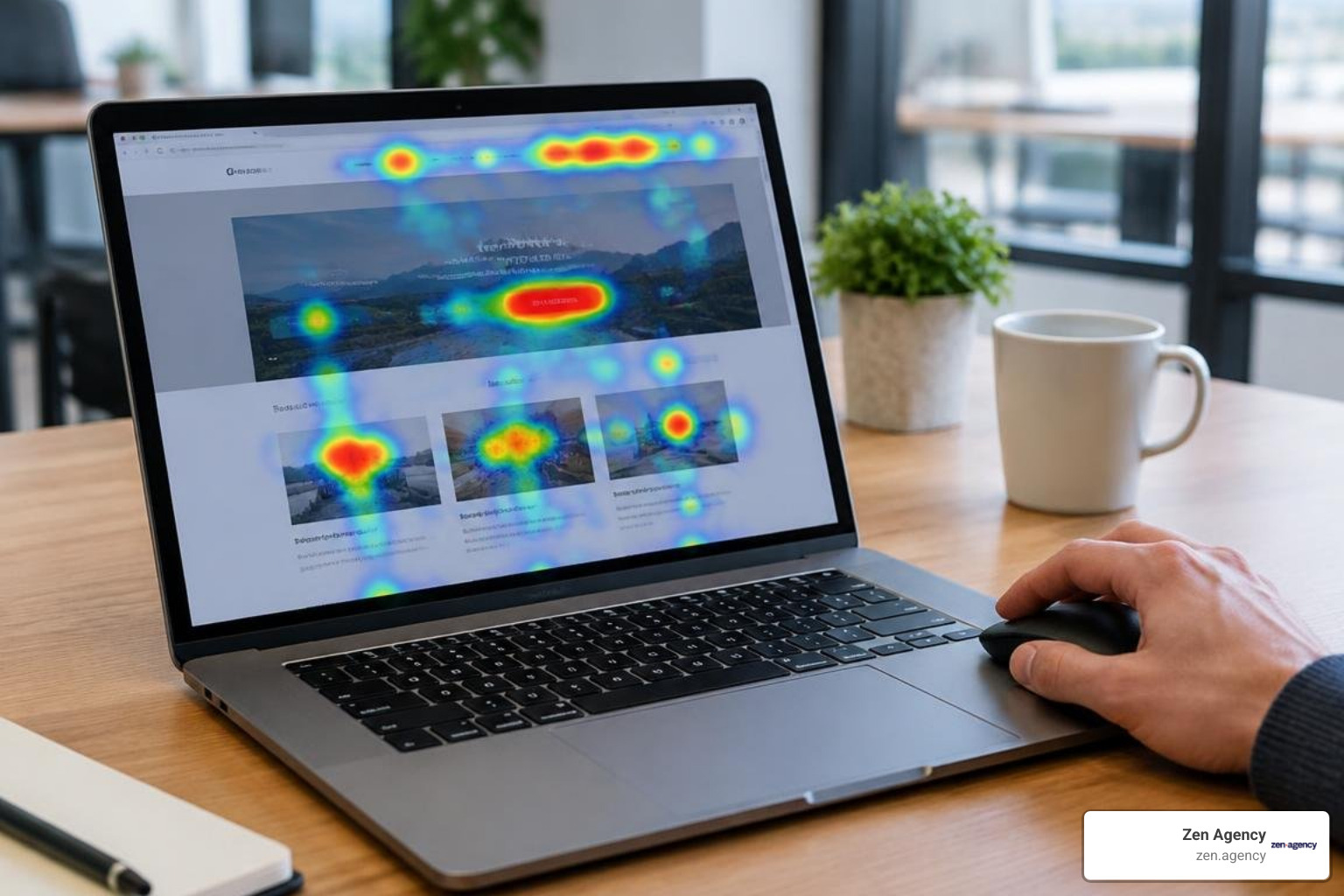 UX heatmap showing user interaction and click friction UX heatmap showing user interaction and click friction