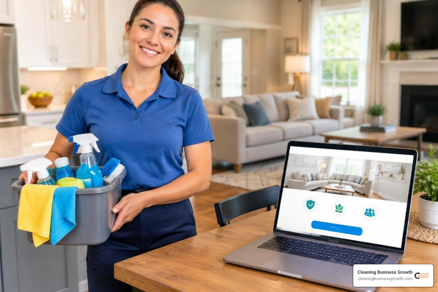 House cleaning landing page with homeowner-focused trust signals and a free cleaning estimate call to action House cleaning landing page with homeowner-focused trust signals and a free cleaning estimate call to action
