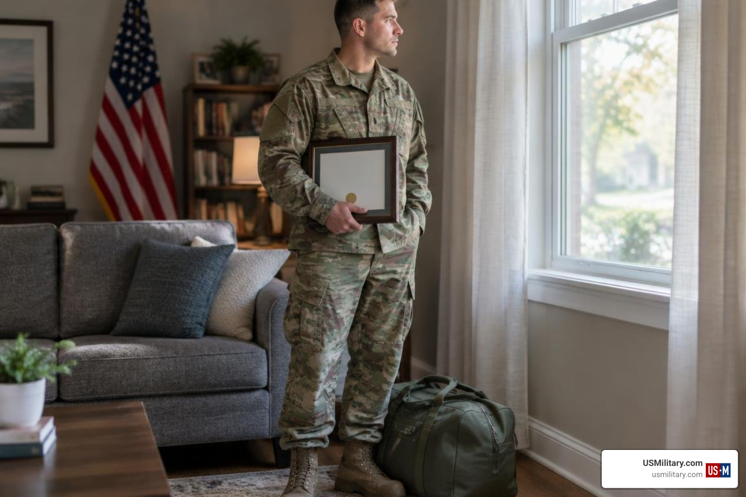 Transitioning United States soldier preparing for civilian life Transitioning United States soldier preparing for civilian life