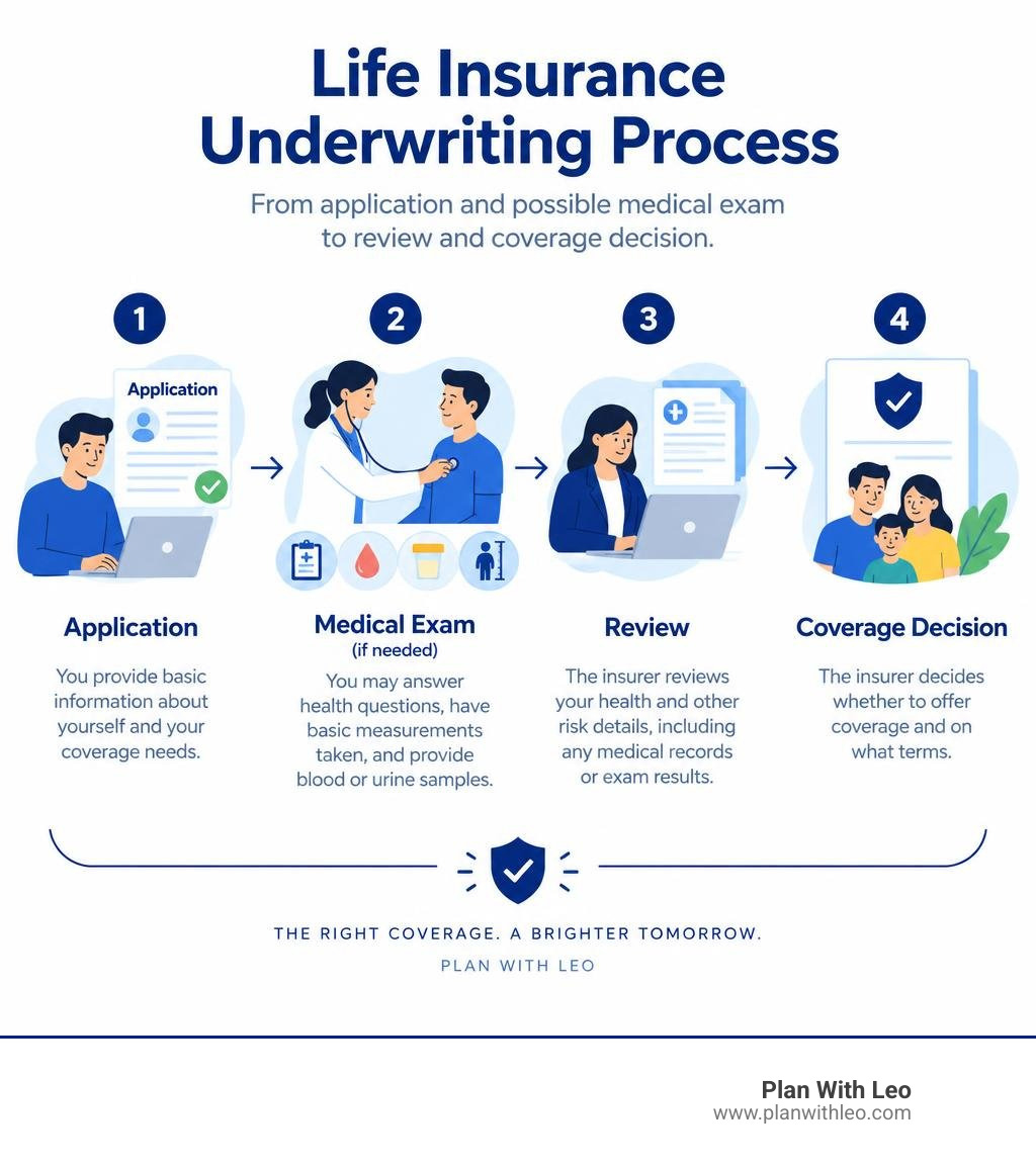 life insurance medical exam process infographic