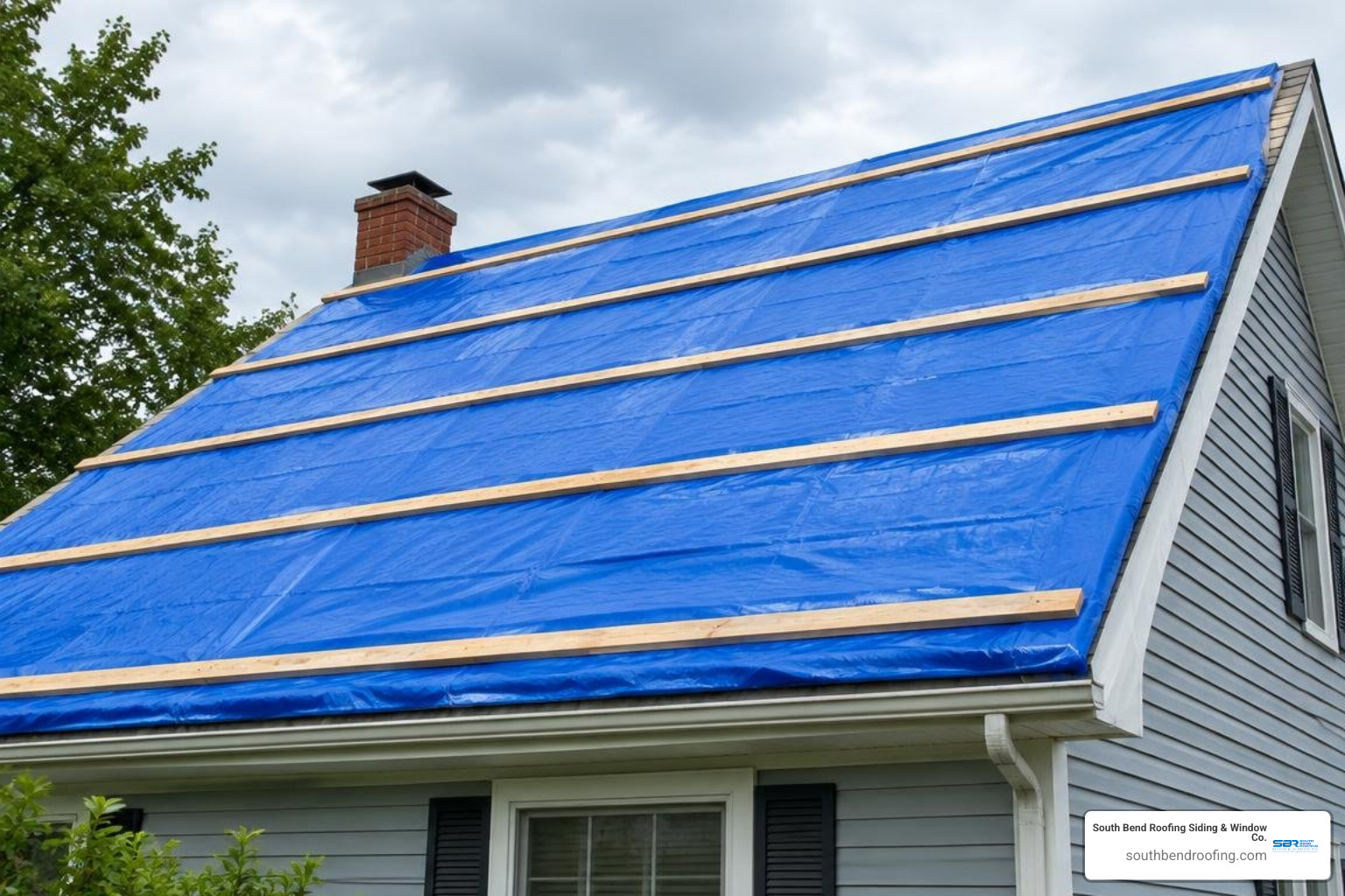 emergency roof tarping secured with wooden battens emergency roof tarping secured with wooden battens