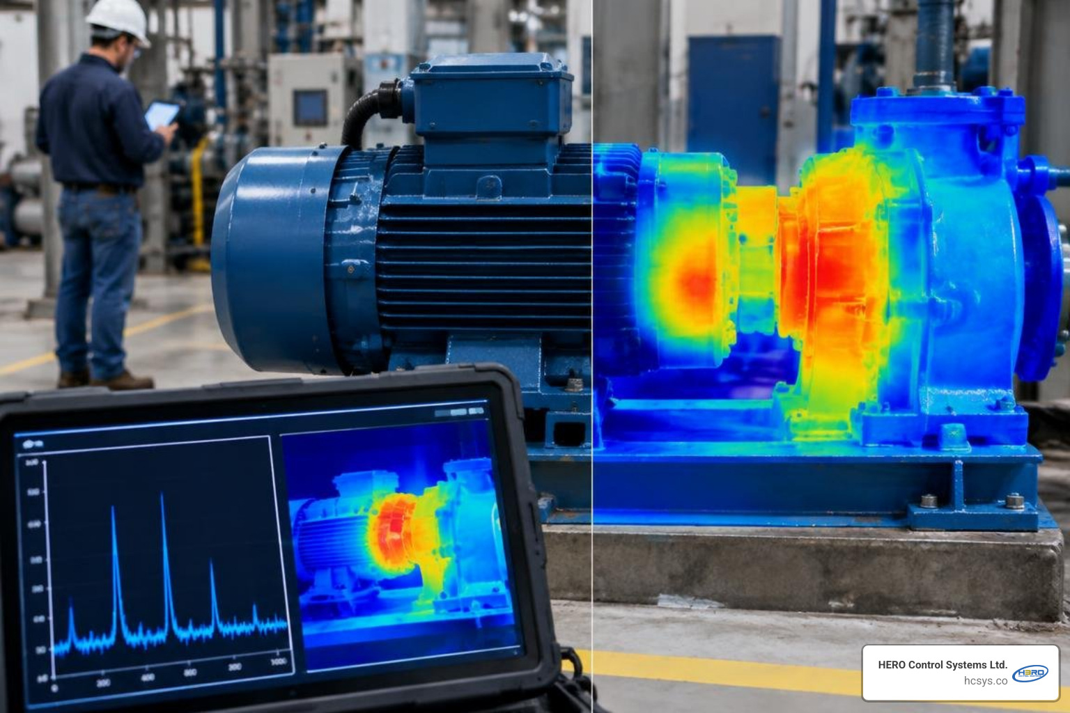 vibration spectrum and thermal heatmap diagnostics
