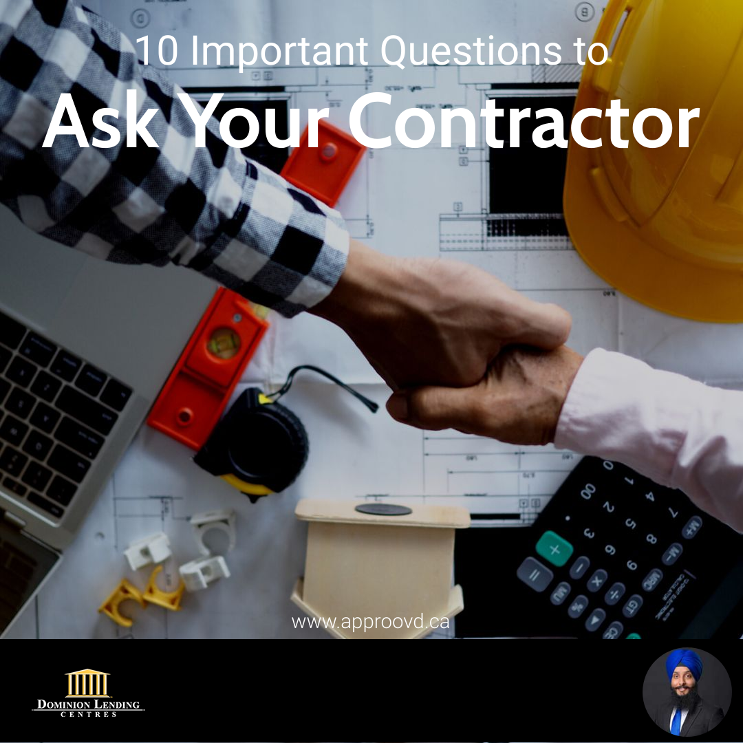 10 Important Questions to Ask Your Contractor