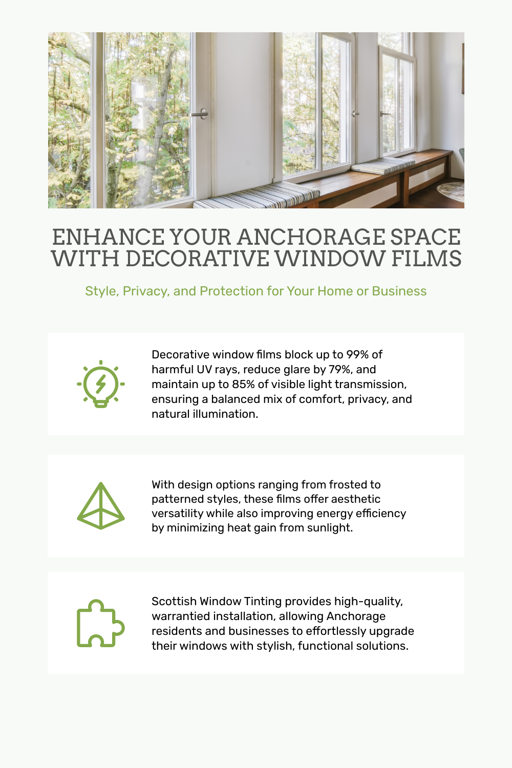 Decorative Window Film in Anchorage for Stylish Interiors - Scottish ...
