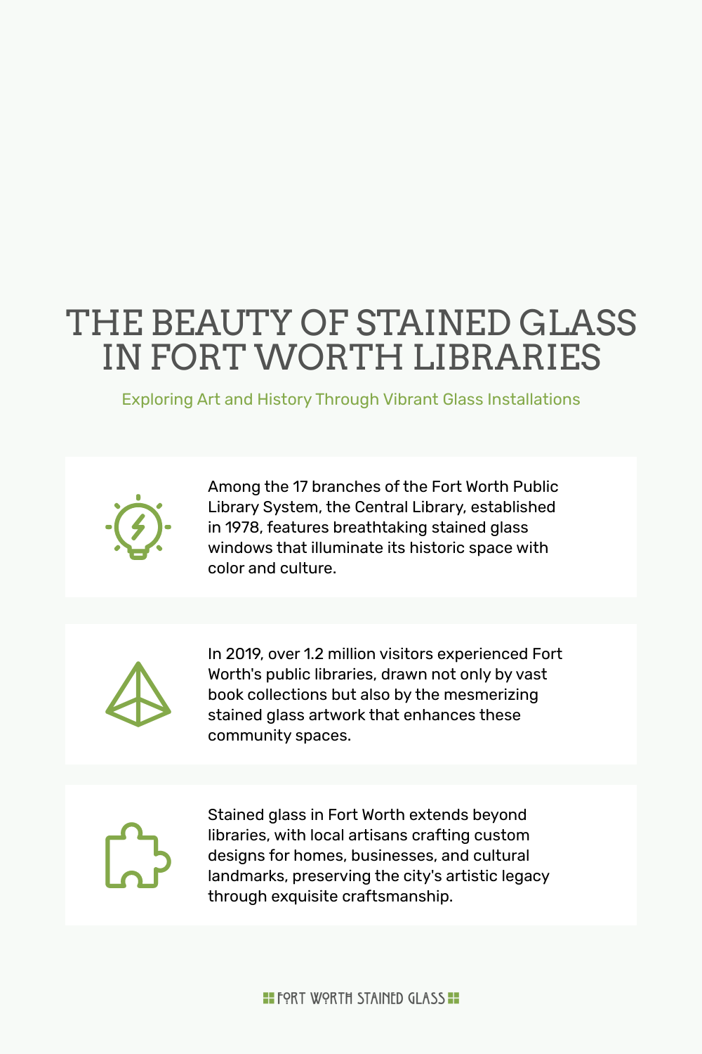 Stained glass in Fort Worth Library