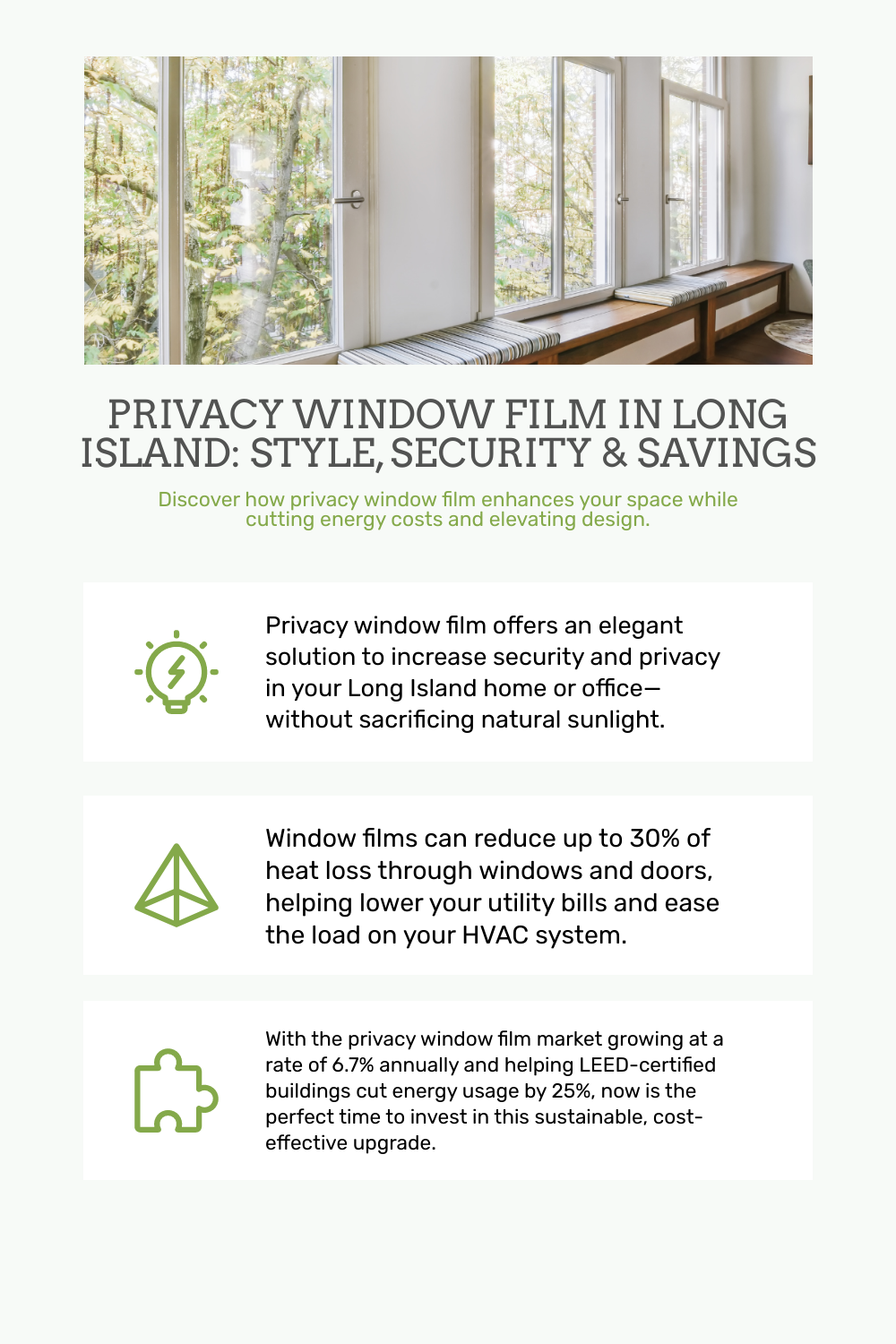 Privacy window film example