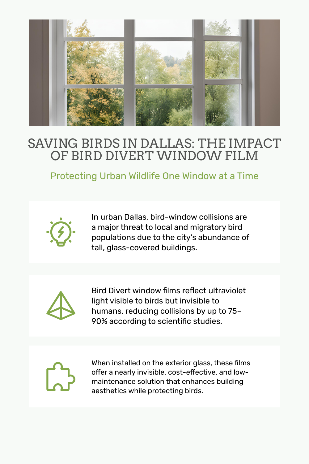 Bird Divert Window Film
