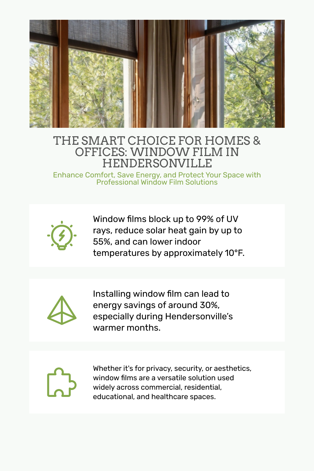 Window Film Benefits
