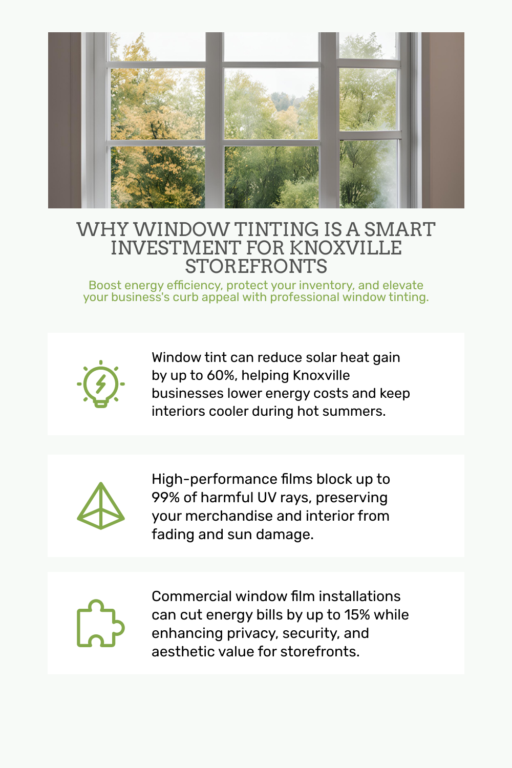 Custom Tint Solutions window tinting in Knoxville