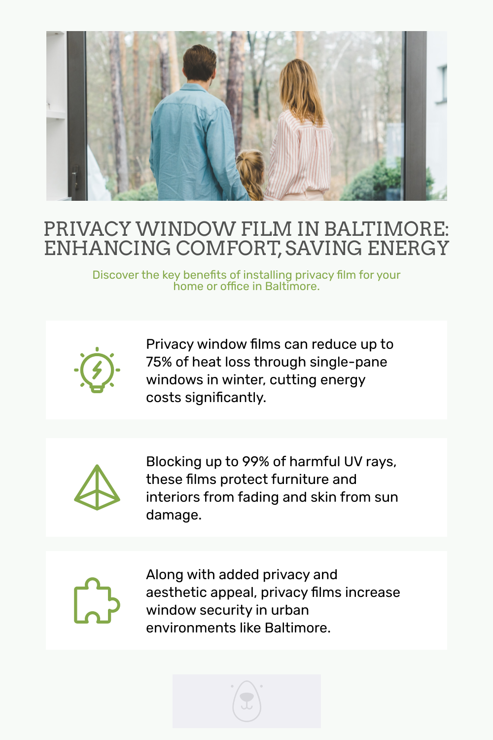 Privacy window film benefits in Baltimore