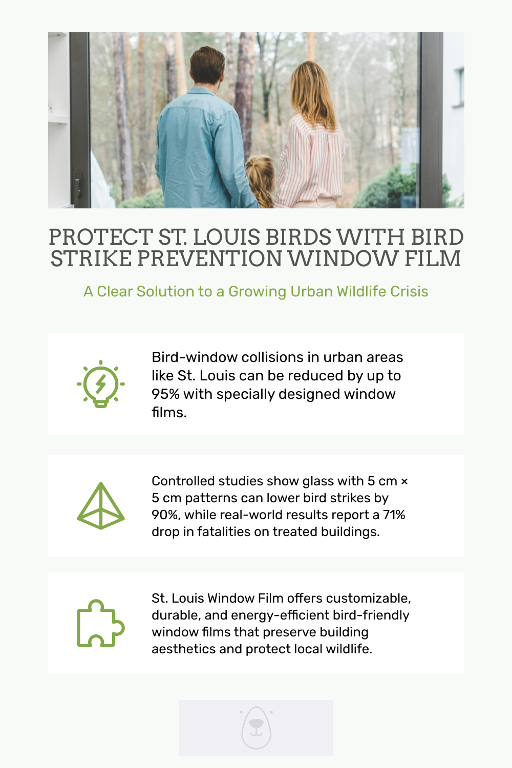 Bird strike prevention window films