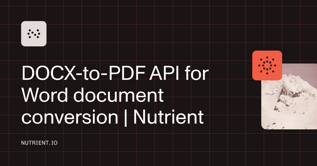 DOCX-to-PDF API for Word document conversion | Nutrient