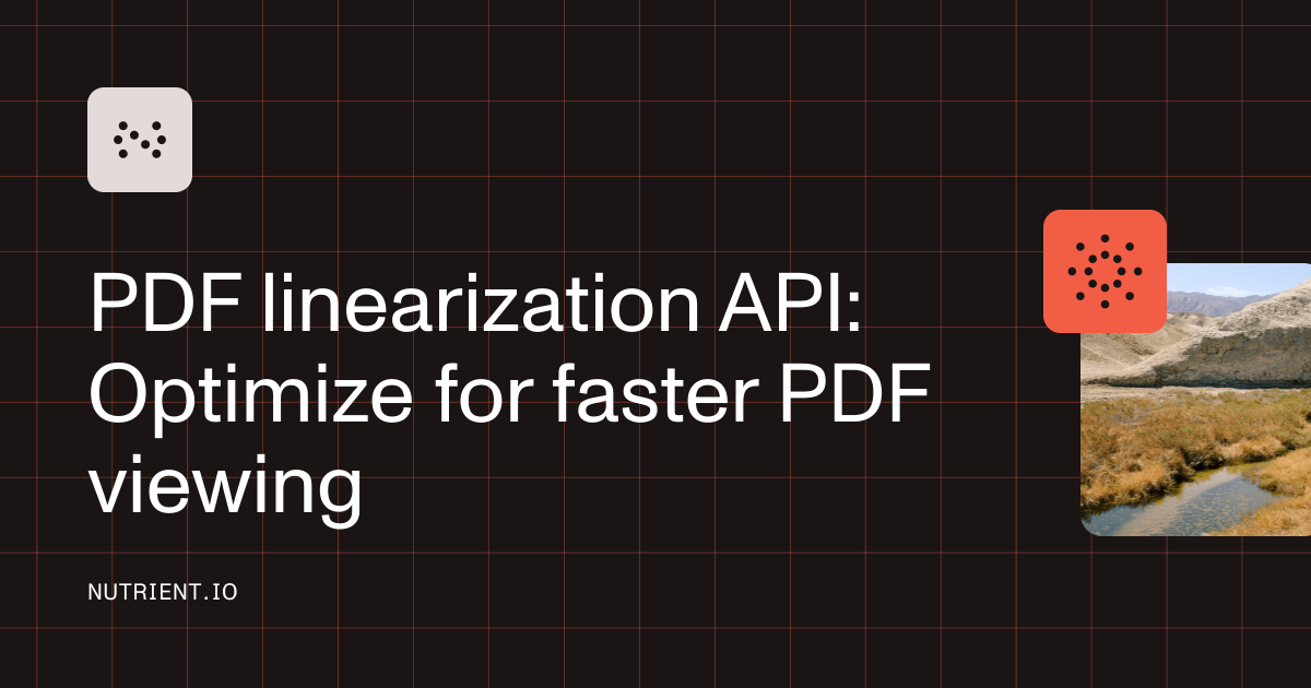 PDF linearization API: Optimize for faster PDF viewing
