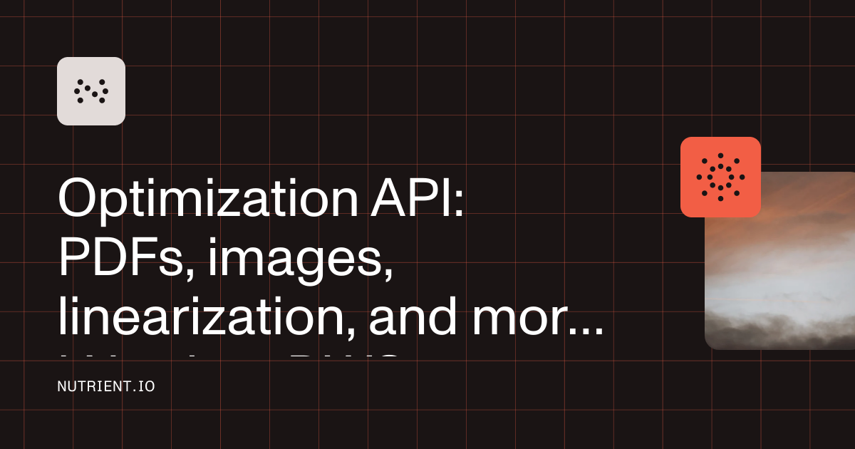 PDF compression and optimization API | Nutrient