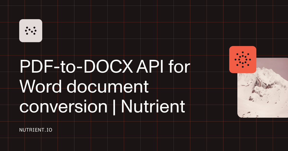 PDF-to-DOCX API for Word document conversion | Nutrient