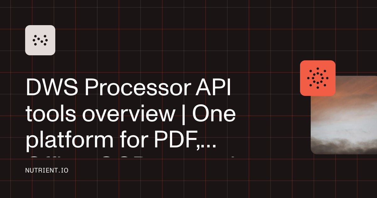 DWS API tools overview — convert, extract, review | Nutrient