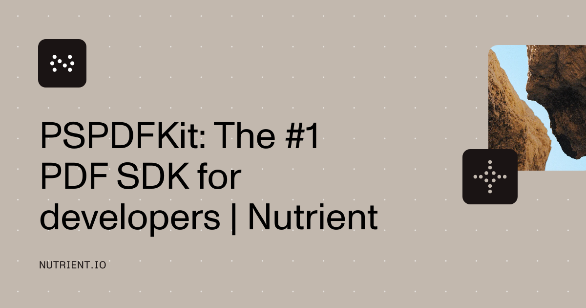 PSPDFKit: The #1 PDF SDK for developers | Nutrient