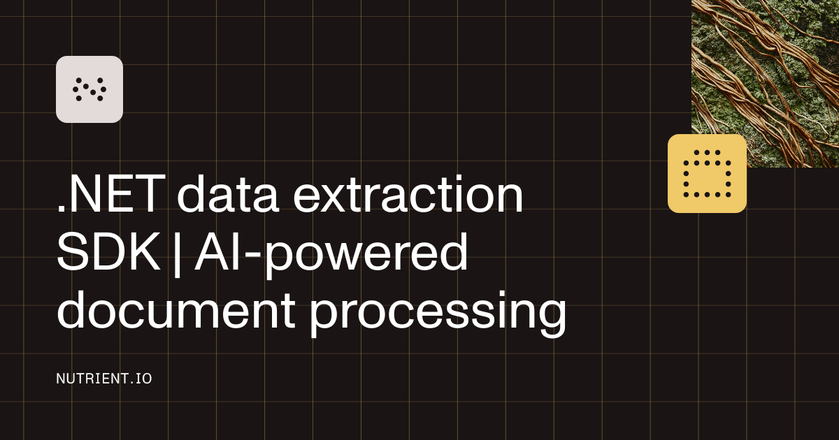.NET data extraction SDK | AI-powered document processing