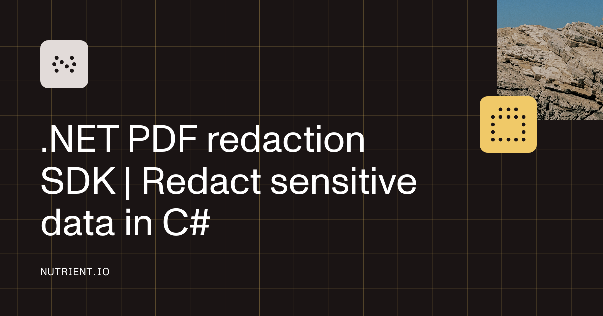 .NET PDF redaction SDK | Redact sensitive data in C#
