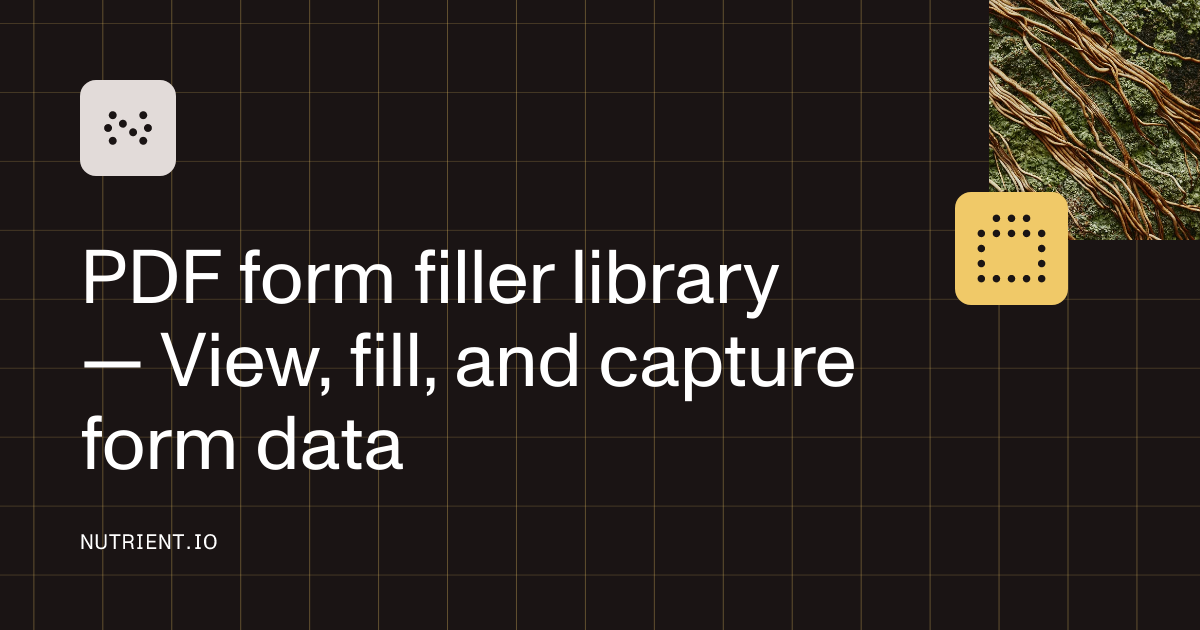 Pdf Fillable Form Library PDF form filler library — View, fill, and capture form data