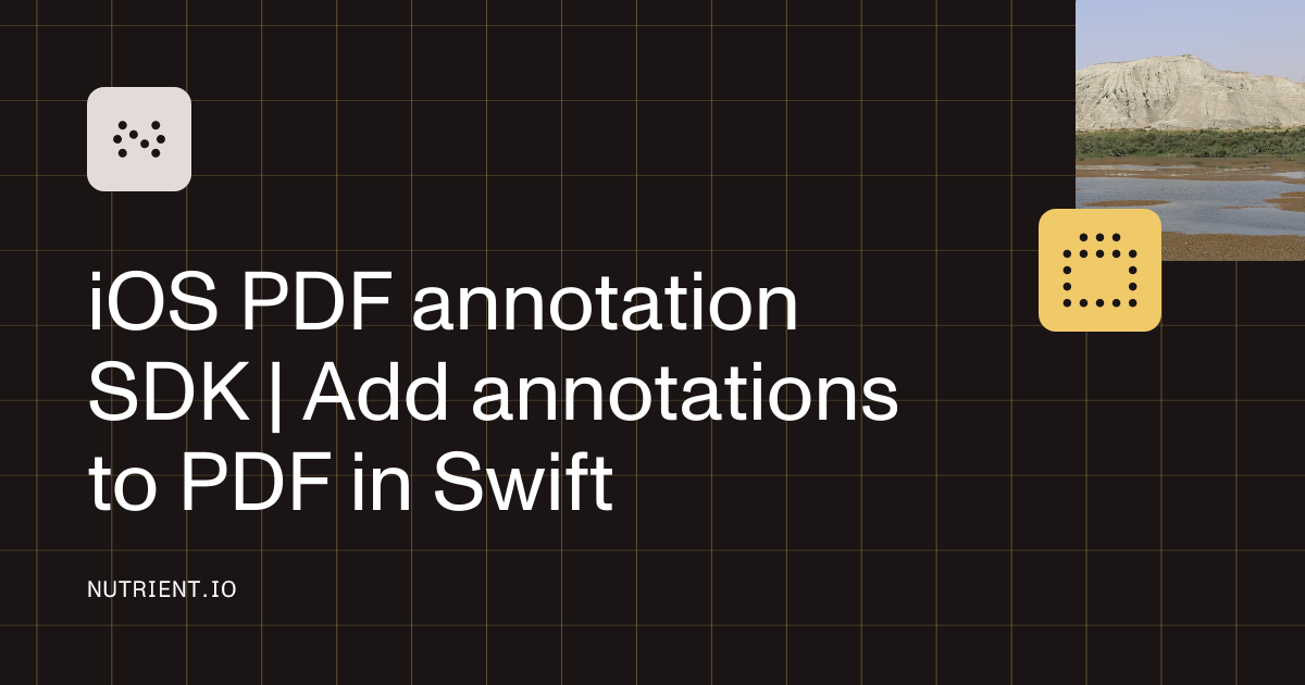 iOS PDF annotation SDK | Add annotations to PDF in Swift